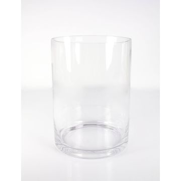 Vaso cilindrico SANSA EARTH in vetro, trasparente, 25cm, Ø18,5cm
