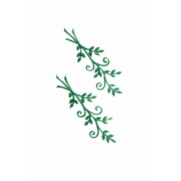Ornamento in cera «Rami» WITALINA, 2 pezzi, verde scuro, 8x3 cm Ornamento in cera «Rami» WITALINA, 2 pezzi, verde scuro, 8x3 cm