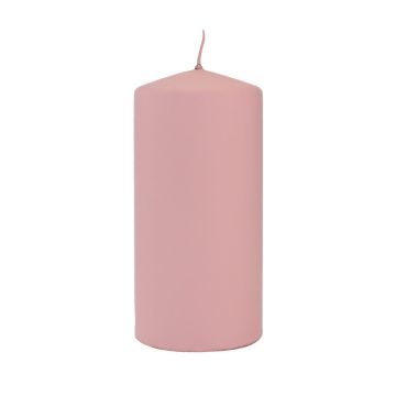 Candela a colonna LYCANTHIA, pastello smerigliato, rosa antico, 15cm, Ø7cm, 63h Candela a colonna LYCANTHIA, pastello smerigliato, rosa antico, 15cm, Ø7cm, 63h