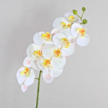 Ramo tessile di orchidea Phalaenopsis OPHELIA, bianco, 100cm