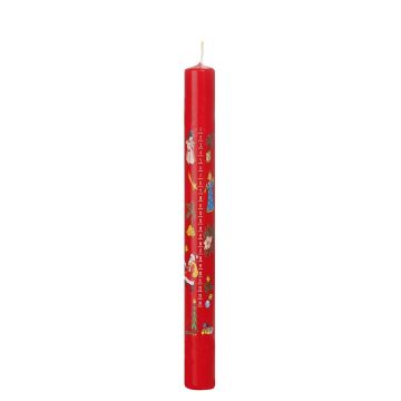Calendario dell’Avvento candela a bastoncino TEMPERANCE, giorni dell’Avvento con stampa fotografica, rosso-colorato, 25 cm, Ø 2,3 cm - Made in Germany Calendario dell’Avvento candela a bastoncino TEMPERANCE, giorni dell’Avvento con stampa fotografica, rosso-colorato, 25 cm, Ø 2,3 cm - Made in Germany