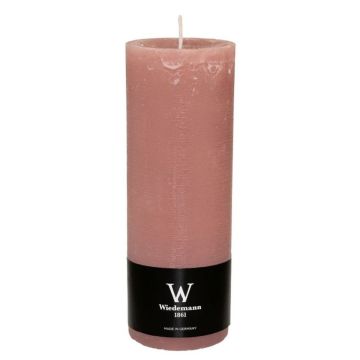 Candela a colonna AURORA, legno di rosa, 19cm, Ø10cm, 155h - Made in Germany