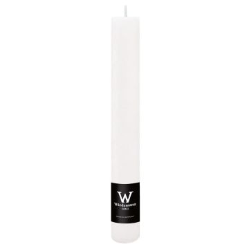 Candela a bastoncino AURORA, bianca, 20cm, Ø3,5cm, 23 ore - Prodotto in Germania