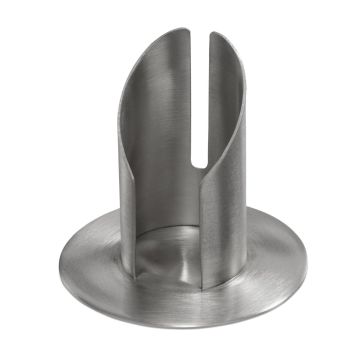 Portacandela in ottone CONSTANCE, per candele di circa Ø4 cm, nichelato, spazzolato opaco, argento, 8 cm, Ø9 cm Portacandela in ottone CONSTANCE, per candele di circa Ø4 cm, nichelato, spazzolato opaco, argento, 8 cm, Ø9 cm