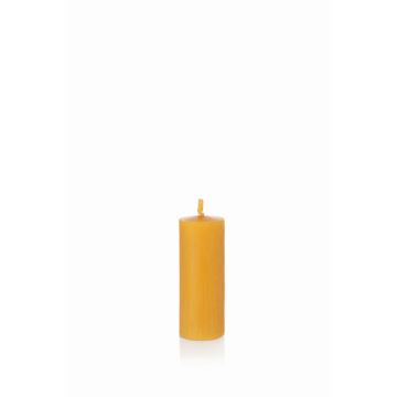 Candela di cera d'api BABETTE, giallo-naturale, 10cm, Ø4cm, 20h - Made in Germany