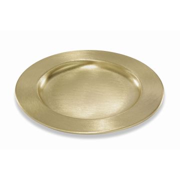 Piattino rotondo per candele GREGORIA in metallo, per candele Ø 8-10 cm, dorato, Ø 14 cm Piattino rotondo per candele GREGORIA in metallo, per candele Ø 8-10 cm, dorato, Ø 14 cm