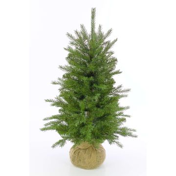 Albero di Natale in plastica WELLINGTON, sacco di iuta, LED, 90cm, Ø65cm Albero di Natale in plastica WELLINGTON, sacco di iuta, LED, 90cm, Ø65cm
