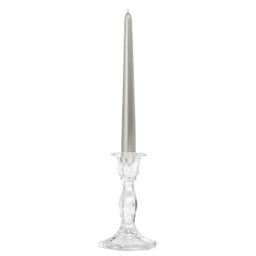 Portacandele in vetro ANAMARIA per candele a bastoncino, trasparente, 15,3 cm, Ø 6 cm Portacandele in vetro ANAMARIA per candele a bastoncino, trasparente, 15,3 cm, Ø 6 cm