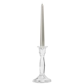 Portacandele in vetro ANAMARIA per candele a bastoncino, trasparente, 19 cm, Ø 6 cm Portacandele in vetro ANAMARIA per candele a bastoncino, trasparente, 19 cm, Ø 6 cm