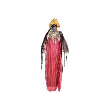 Figura decorativa di Halloween: scheletro del pirata Capitano LUIS, parlante, LED, 170 cm