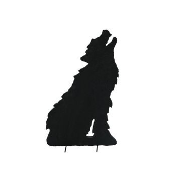 Silhouette decorativa di Halloween SPOOKY WOLF, nera, 63 cm
