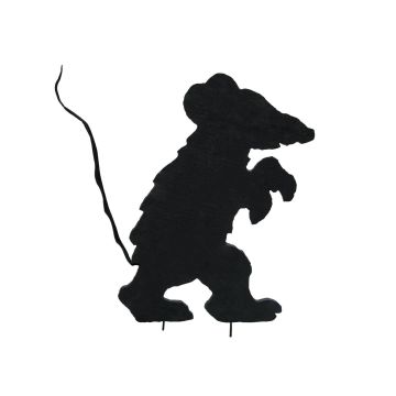 Silhouette decorativa di Halloween Topo SPOOKY MOUSE, nero, 56 cm