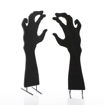 Figura decorativa di Halloween: sagoma di mani SPOOKY HANDS, nera, 40 cm