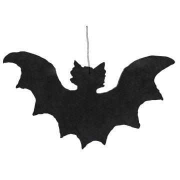 Figura decorativa di Halloween: silhouette di pipistrello SPOOKY BAT, nera, 32 cm