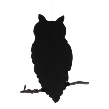 Figura decorativa di Halloween: sagoma di gufo SPOOKY OWL, nera, 62 cm