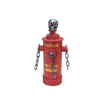 Decorazione di Halloween idrante SPRINKY con teschio, risata inquietante, funzione di movimento, LED, 28 cm
