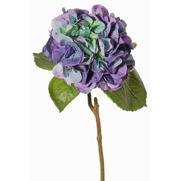 Ortensia artificiale CHIDORI, viola-blu-verde, 60 cm, Ø 18 cm
