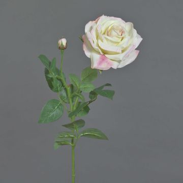 Rosa di plastica JANINE, rosa pallido, 70cm, Ø12cm