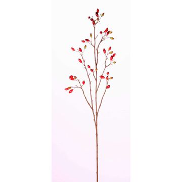 Rosa corymbifera artificiale EDITH con frutti, rosso, 110cm