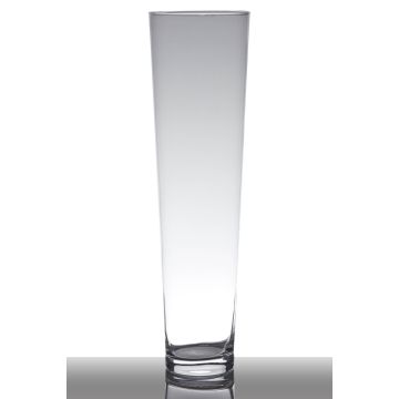Vaso da pavimento in vetro AMNA EARTH, imbuto/rotondo, trasparente, 50cm, Ø14cm