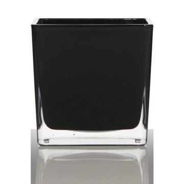 Vaso per candele KIM EARTH in vetro, nero, 10x10x10cm Vaso per candele KIM EARTH in vetro, nero, 10x10x10cm