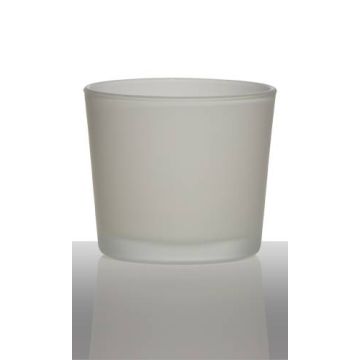 Vetro per candele ALENA FROST, cilindro/rotondo, bianco effetto opaco, 9 cm, Ø10 cm Vetro per candele ALENA FROST, cilindro/rotondo, bianco effetto opaco, 9 cm, Ø10 cm