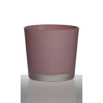 Vaso da fiori ALENA FROST, cilindro/rotondo, rosa antico effetto opaco, 11cm, Ø11,5cm