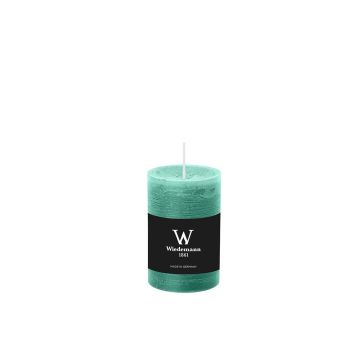 Candela a colonna / Candela di cera AURORA, verde menta, 9cm, Ø5,8cm, 30h - Made in Germany