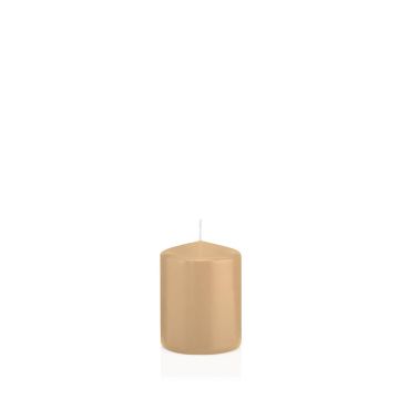 Candela votiva / Candela a colonna MAEVA, marrone chiaro, 8cm, Ø6cm, 29h - Made in Germany
