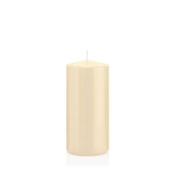 Candela votiva / Candela a colonna MAEVA, crema, 15cm, Ø7cm, 63h - Made in Germany