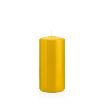 Candela votiva / Candela a colonna MAEVA, giallo, 15cm, Ø7cm, 63h - Made in Germany
