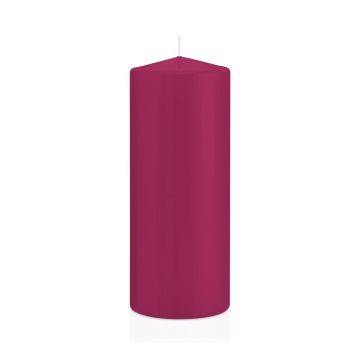 Candela votiva / Candela a colonna MAEVA, magenta, 20cm, Ø8cm, 119h - Made in Germany