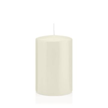 Candela votiva / Candela a colonna MAEVA, avorio, 15cm, Ø10cm, 113h - Made in Germany