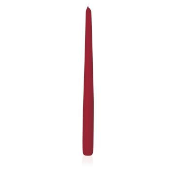 Candela da tavolo / Candela per la casa PALINA, rosso scuro, 40cm, Ø2,5cm, 15,5h - Made in Germany