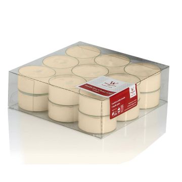 Set di 18 lumini / Candela tipo lumino KENNY, crema, 1,8cm, Ø3,8cm, 4h
