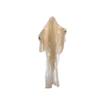 Figura decorativa di Halloween fantasma WLADIMIR, LED, bianco, 180cm