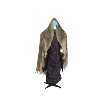 Figura decorativa di Halloween "Morte con falce" ARTJOM, effetti caleidoscopici, funzione audio, LED, 175 cm