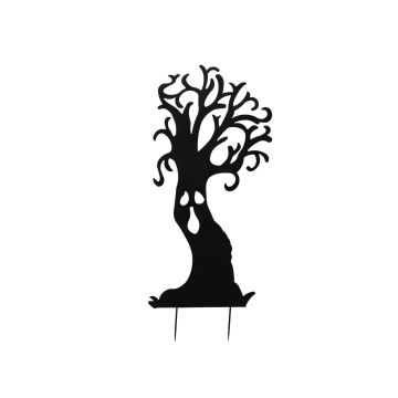 Figura decorativa di Halloween Silhouette albero SPOOKY TREE, metallo, nero, 150 cm