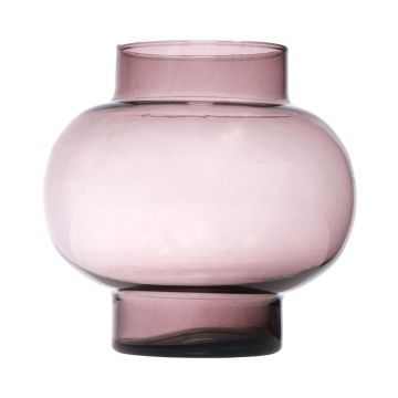 Vaso sferico di vetro RAINIERO, riciclato, viola-trasparente, 19cm, Ø19cm Vaso sferico di vetro RAINIERO, riciclato, viola-trasparente, 19cm, Ø19cm