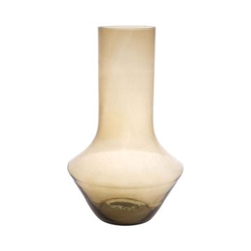 Vaso da fiori ENEDINA in vetro, riciclato, arancione-marrone-trasparente, 40 cm, Ø26 cm