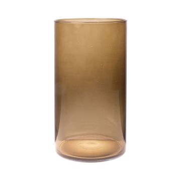 Vaso cilindrico in vetro SANYA EARTH, marrone-trasparente, 30 cm, Ø16 cm Vaso cilindrico in vetro SANYA EARTH, marrone-trasparente, 30 cm, Ø16 cm