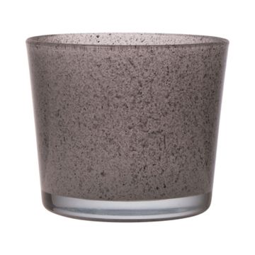 Fioriera in vetro ALENA GRANIT, grigio granito, 19cm, Ø19cm