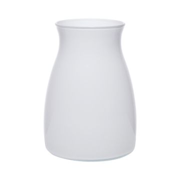 Vaso da fiori in vetro MAISIE, bianco, 20 cm, Ø14 cm Vaso da fiori in vetro MAISIE, bianco, 20 cm, Ø14 cm