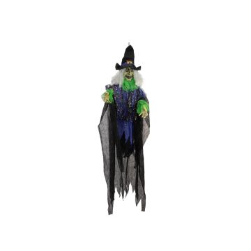 Strega fantasma di Halloween JACYNTHA, da appendere, parlante, LED, 60x30x200cm Strega fantasma di Halloween JACYNTHA, da appendere, parlante, LED, 60x30x200cm