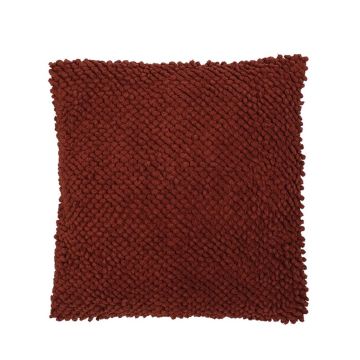 Cuscino morbido BOLLY, con perline, rosso, 45x45cm