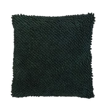Cuscino morbido BOLLY, con perline, verde scuro, 45x45cm