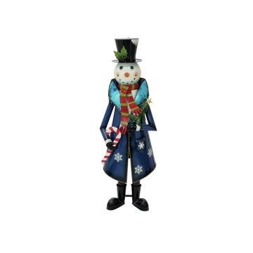 Figura decorativa pupazzo di neve RUDIE con cappotto, 150 cm Figura decorativa pupazzo di neve RUDIE con cappotto, 150 cm