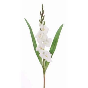 Gladiolo di plastica ELEA, bianco, 85cm, Ø3-10cm