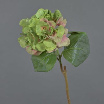 Ortensia di plastica CHIDORI, verde-rosa, 60cm, Ø20cm