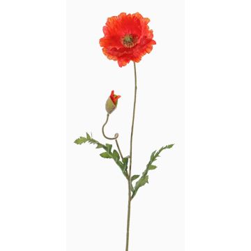 Papavero finto LIENTJE, rosso-arancione, 65cm, Ø12cm Papavero finto LIENTJE, rosso-arancione, 65cm, Ø12cm